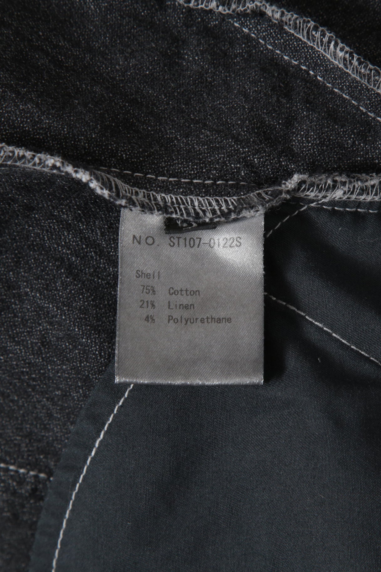 美品 D.HYGEN ディーハイゲン / 22SS Cotton Linen Stretch Denim Overlock Twist Curve Slim Pants / size 2 (SUMI BLACK) パンツ