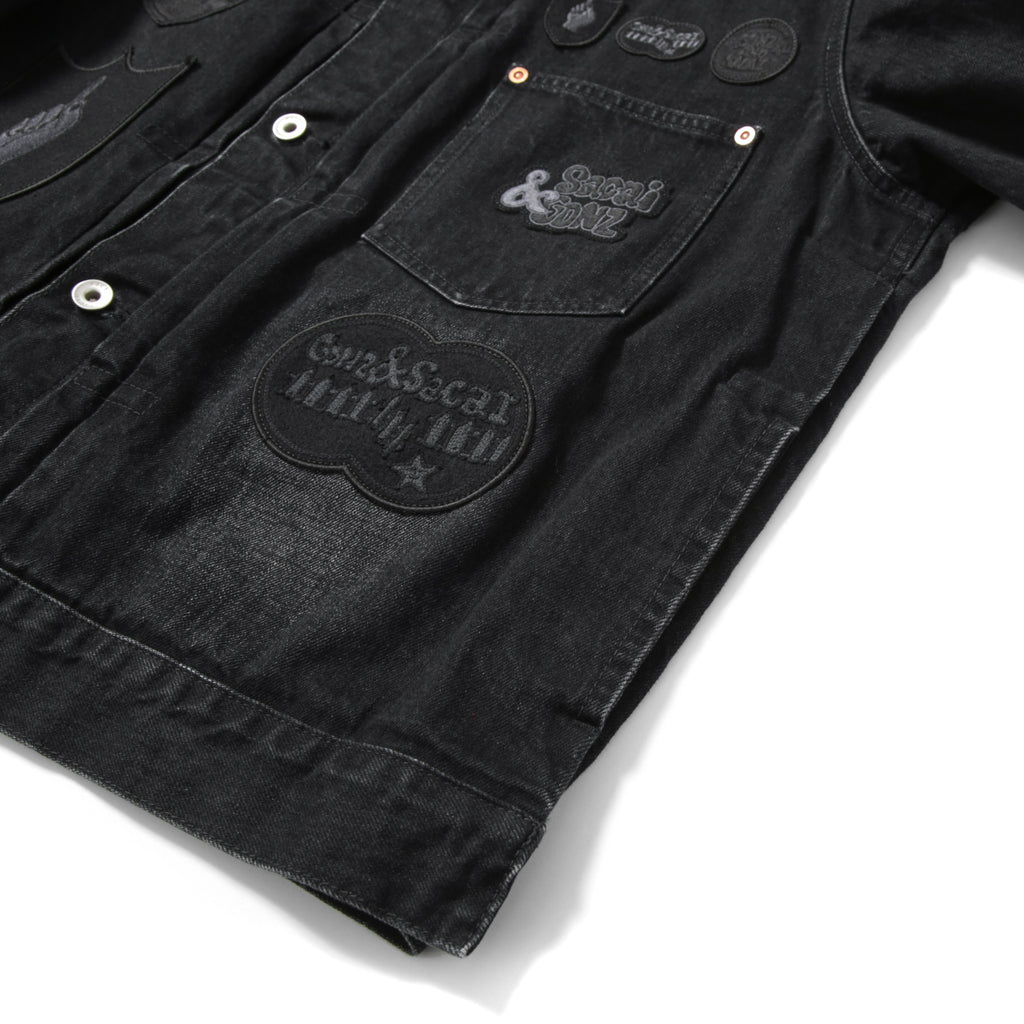 新品 Sacai サカイ / 24AW Gonz BEYONDEXX Denim Jacket / 24-03525M / size 3 (BLACK) デニム ジャケット