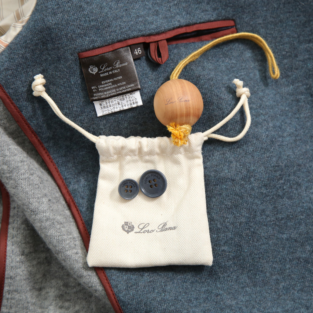 Loro Piana ロロピアーナ / 美品 SWEATER JACKET NOVALIS /  FAD2474 / カシミア ジャージ ジャケット / size 46 (BLUE)