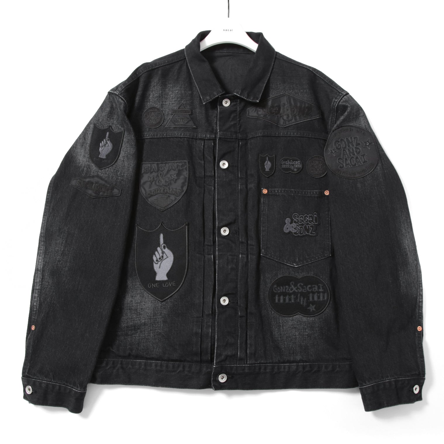 新品 Sacai サカイ / 24AW Gonz BEYONDEXX Denim Jacket / 24-03525M / size 3 (BLACK) デニム ジャケット