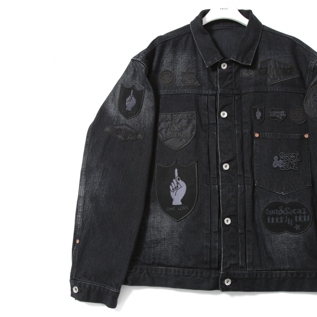 新品 Sacai サカイ / 24AW Gonz BEYONDEXX Denim Jacket / 24-03525M / size 3 (BLACK) デニム ジャケット
