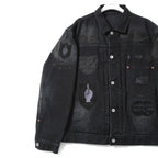 新品 Sacai サカイ / 24AW Gonz BEYONDEXX Denim Jacket / 24-03525M / size 3 (BLACK) デニム ジャケット