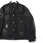 新品 Sacai サカイ / 24AW Gonz BEYONDEXX Denim Jacket / 24-03525M / size 3 (BLACK) デニム ジャケット