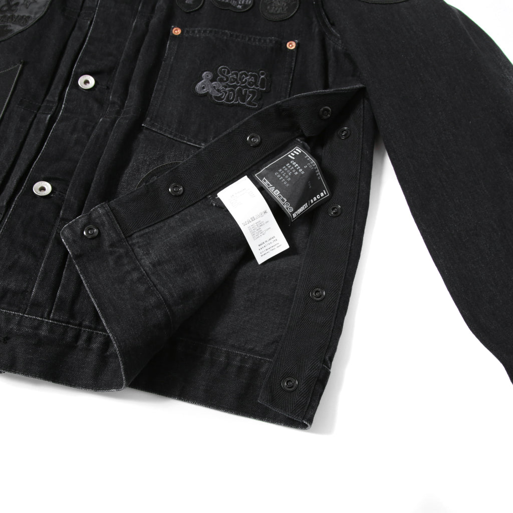 新品 Sacai サカイ / 24AW Gonz BEYONDEXX Denim Jacket / 24-03525M / size 3 (BLACK) デニム ジャケット