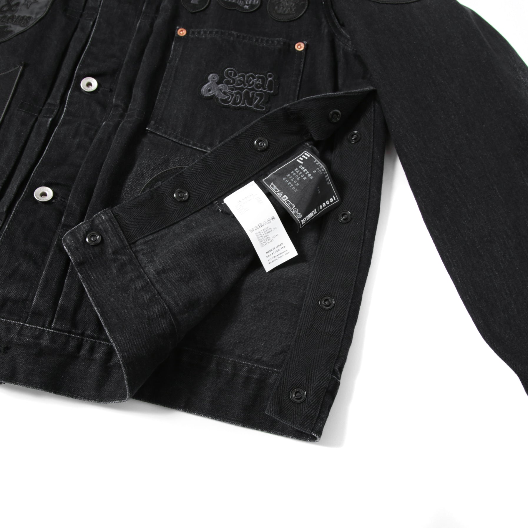 新品 Sacai サカイ / 24AW Gonz BEYONDEXX Denim Jacket / 24-03525M / size 3 (BLACK) デニム ジャケット