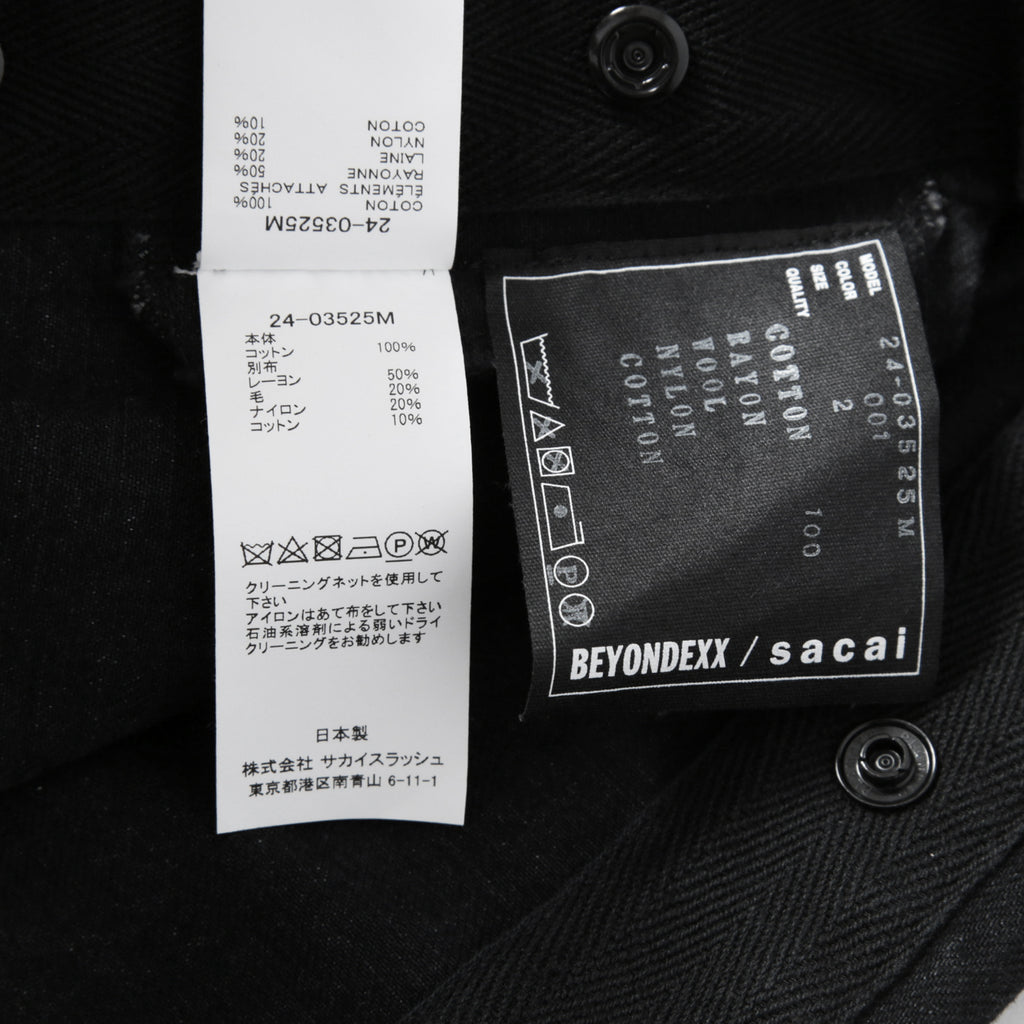 新品 Sacai サカイ / 24AW Gonz BEYONDEXX Denim Jacket / 24-03525M / size 3 (BLACK) デニム ジャケット