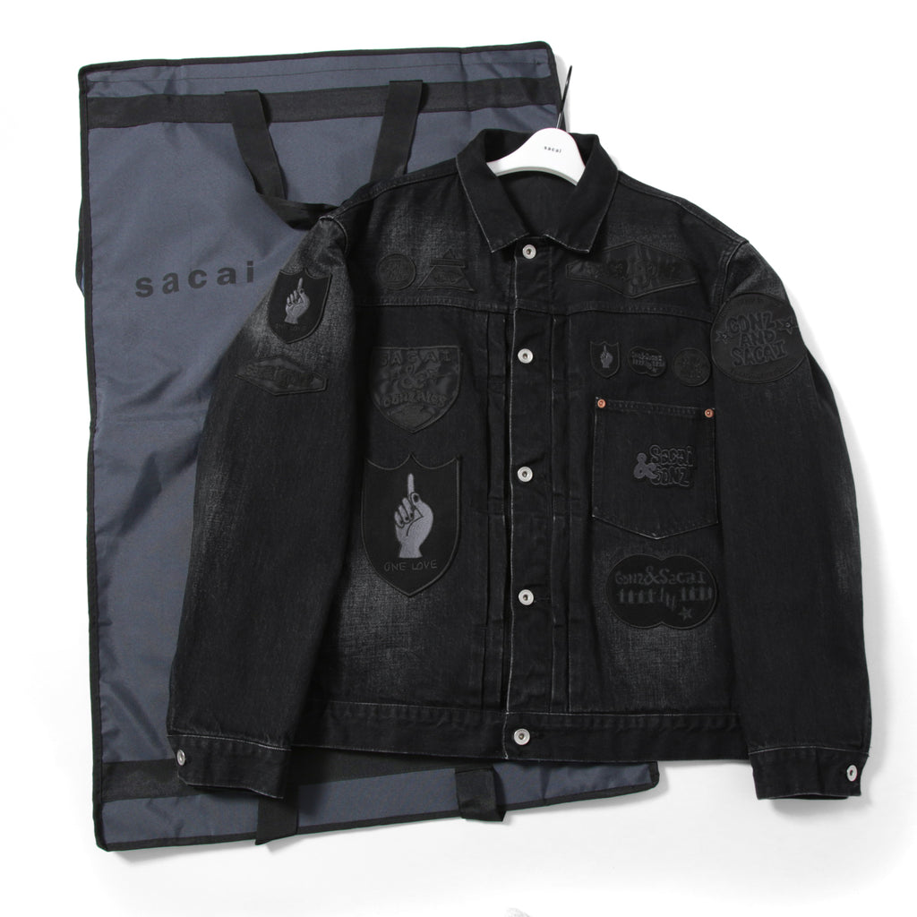 新品 Sacai サカイ / 24AW Gonz BEYONDEXX Denim Jacket / 24-03525M / size 3 (BLACK) デニム ジャケット