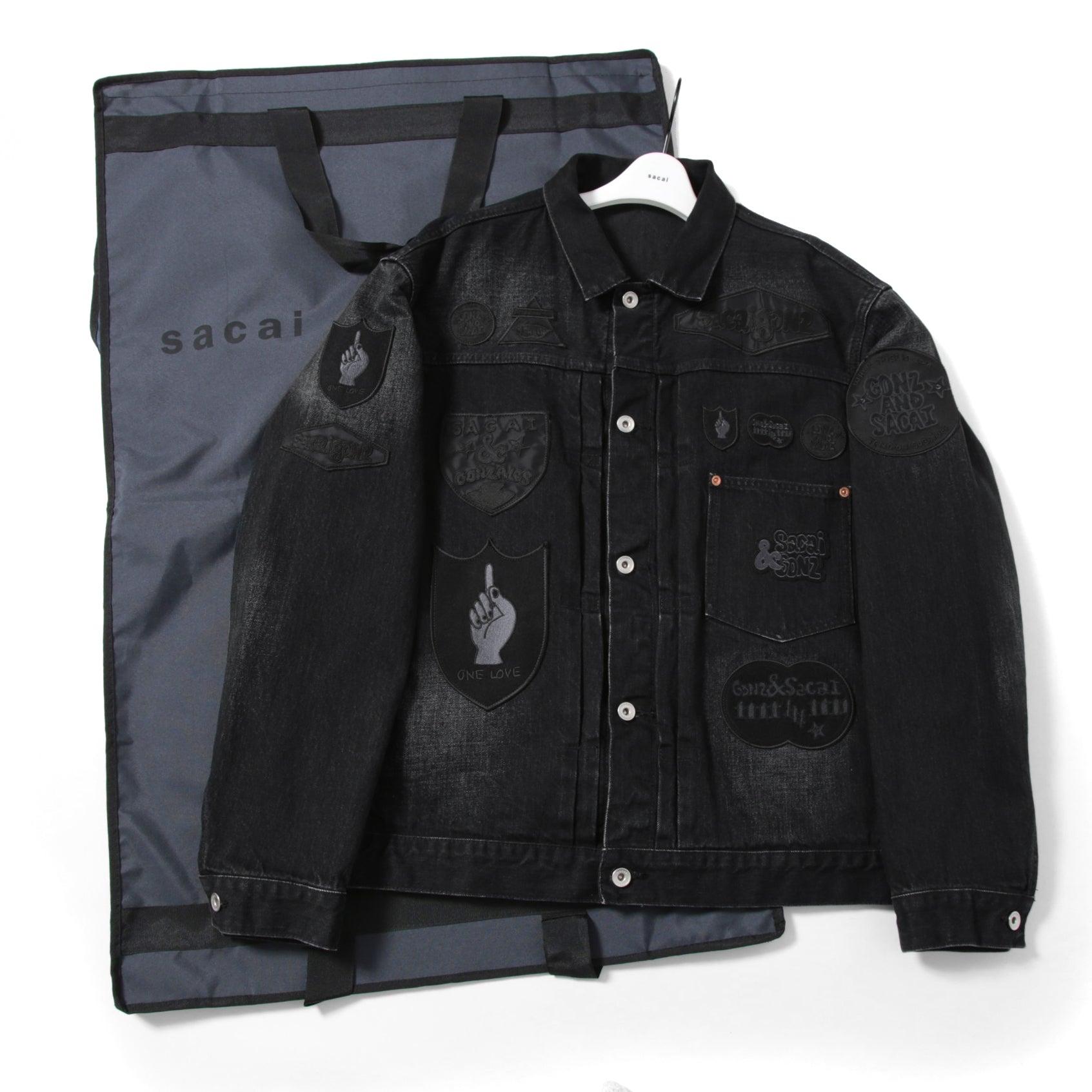 新品 Sacai サカイ / 24AW Gonz BEYONDEXX Denim Jacket / 24-03525M / size 3 (BLACK) デニム ジャケット