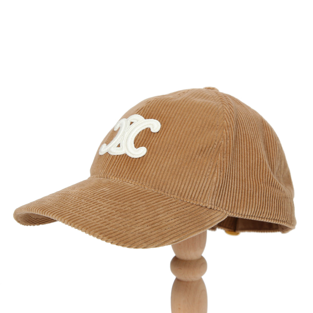 新品 CELINE セリーヌ / トリオンフ ベースボールキャップ / コットン カシミア コーデュロイ / 2AUT6928X.02CM / size M (BEIGE)