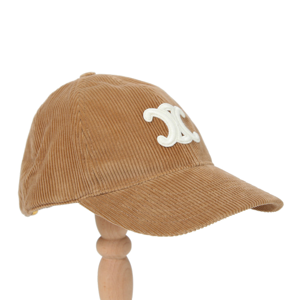 新品 CELINE セリーヌ / トリオンフ ベースボールキャップ / コットン カシミア コーデュロイ / 2AUT6928X.02CM / size M (BEIGE)
