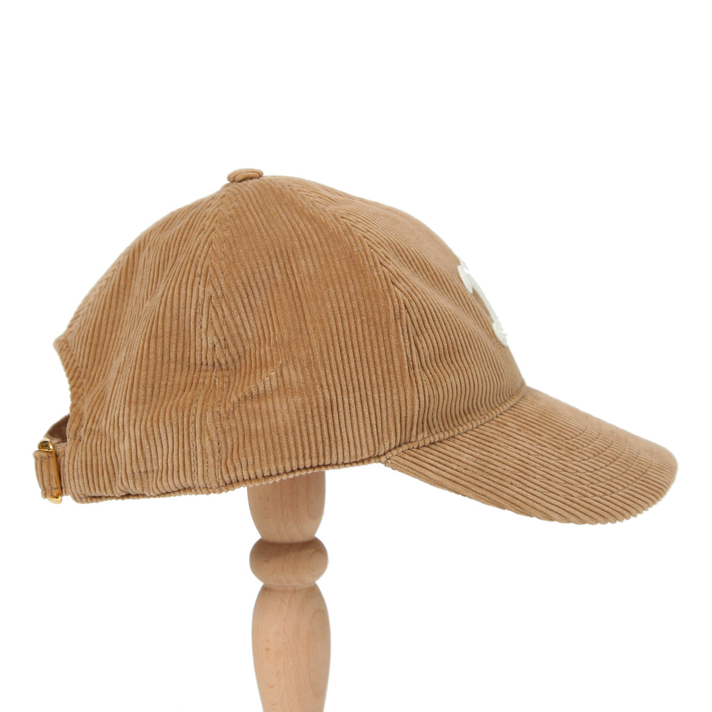 新品 CELINE セリーヌ / トリオンフ ベースボールキャップ / コットン カシミア コーデュロイ / 2AUT6928X.02CM / size M (BEIGE)