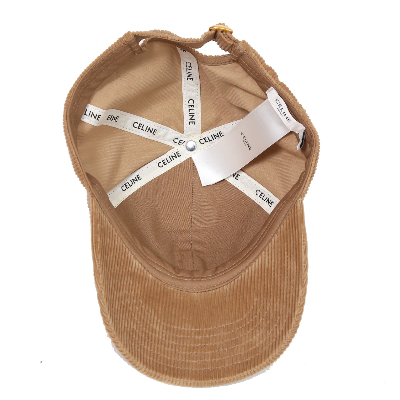 新品 CELINE セリーヌ / トリオンフ ベースボールキャップ / コットン カシミア コーデュロイ / 2AUT6928X.02CM / size M (BEIGE)