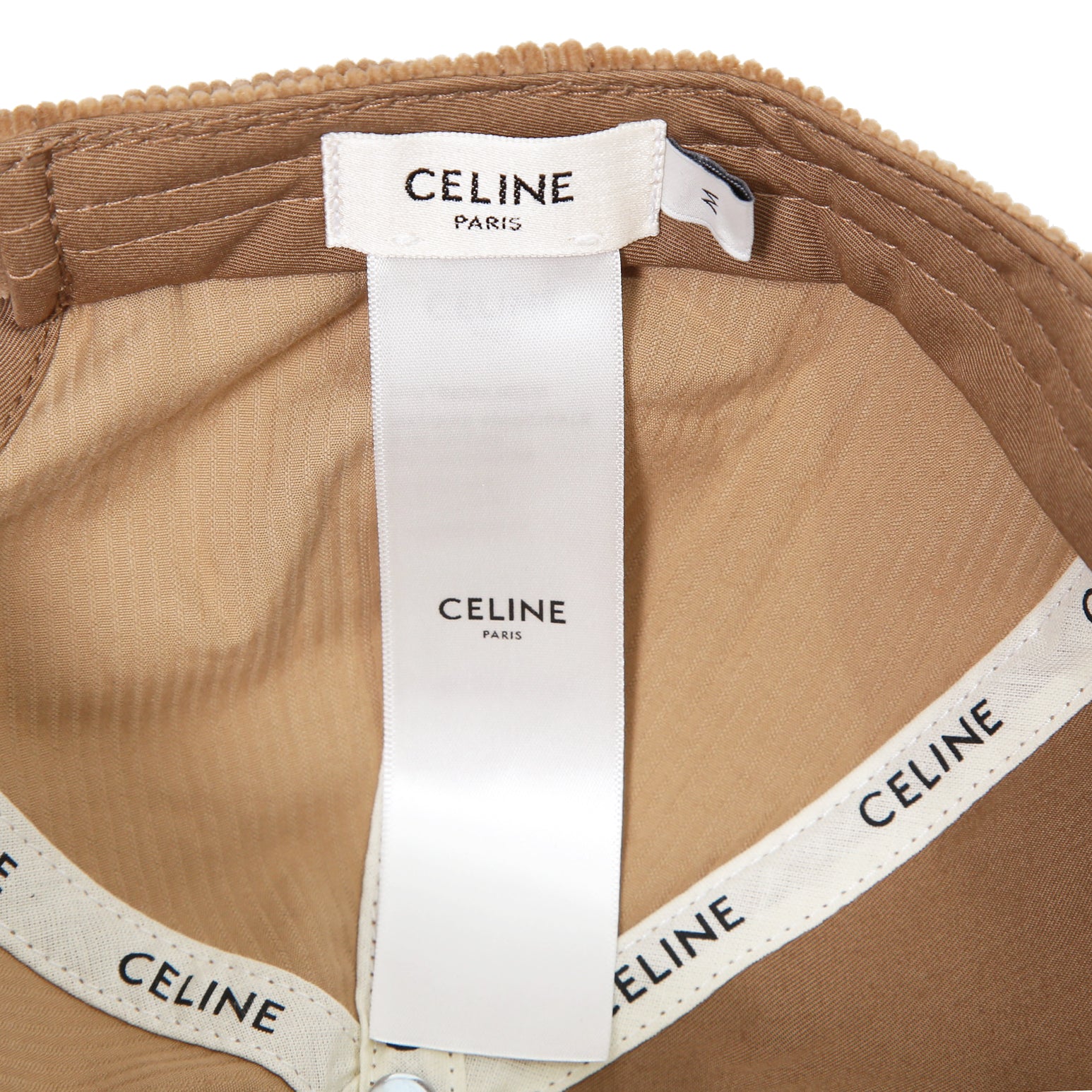 新品 CELINE セリーヌ / トリオンフ ベースボールキャップ / コットン カシミア コーデュロイ / 2AUT6928X.02CM / size M (BEIGE)
