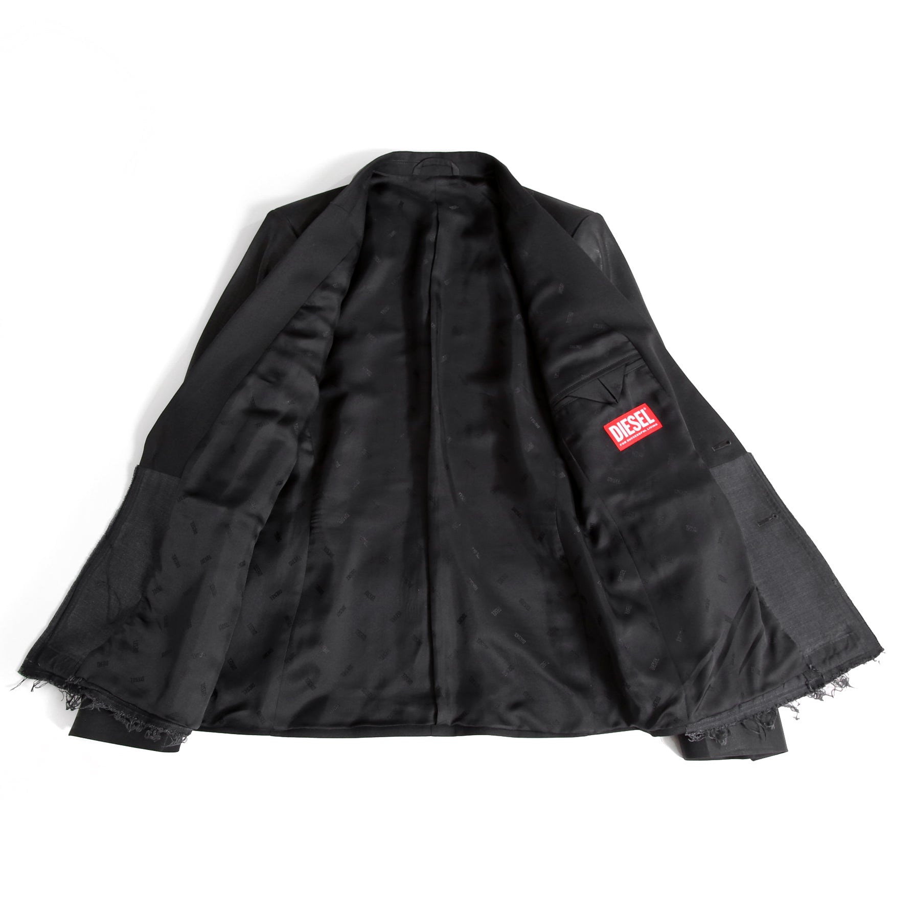 DIESEL ディーゼル / 24-25AW 美品 J-PHONIX-DENIM / ウール コーティング / テーラード ジャケット / size 48 (BLACK)