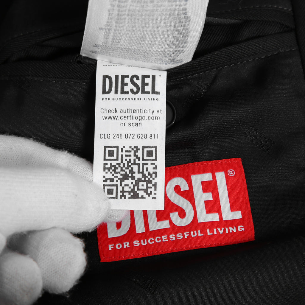 DIESEL ディーゼル / 24-25AW 美品 J-PHONIX-DENIM / ウール コーティング / テーラード ジャケット / size 48 (BLACK)
