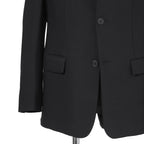 新品 FENDI フェンディ / 21AW ジップアップ ディティール 2B テーラード ジャケット / ブレザー / FJ0642 AGYA / size 48 (BLACK x BLUE)