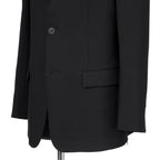 新品 FENDI フェンディ / 21AW ジップアップ ディティール 2B テーラード ジャケット / ブレザー / FJ0642 AGYA / size 48 (BLACK x BLUE)