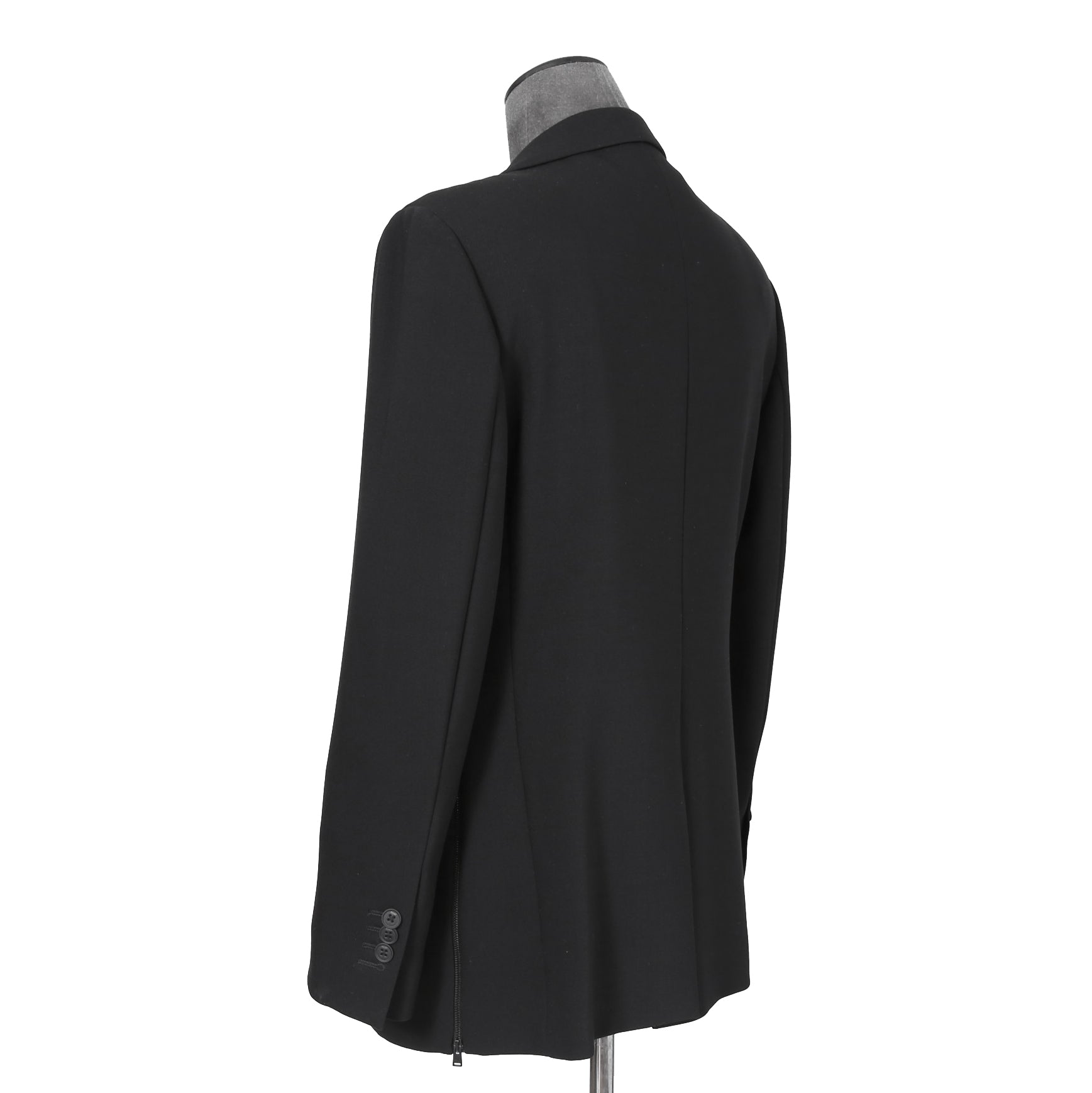 新品 FENDI フェンディ / 21AW ジップアップ ディティール 2B テーラード ジャケット / ブレザー / FJ0642 AGYA / size 48 (BLACK x BLUE)