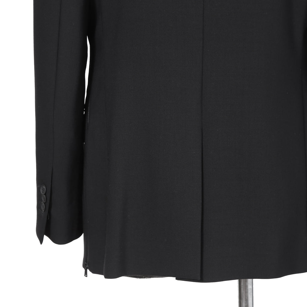 新品 FENDI フェンディ / 21AW ジップアップ ディティール 2B テーラード ジャケット / ブレザー / FJ0642 AGYA / size 48 (BLACK x BLUE)