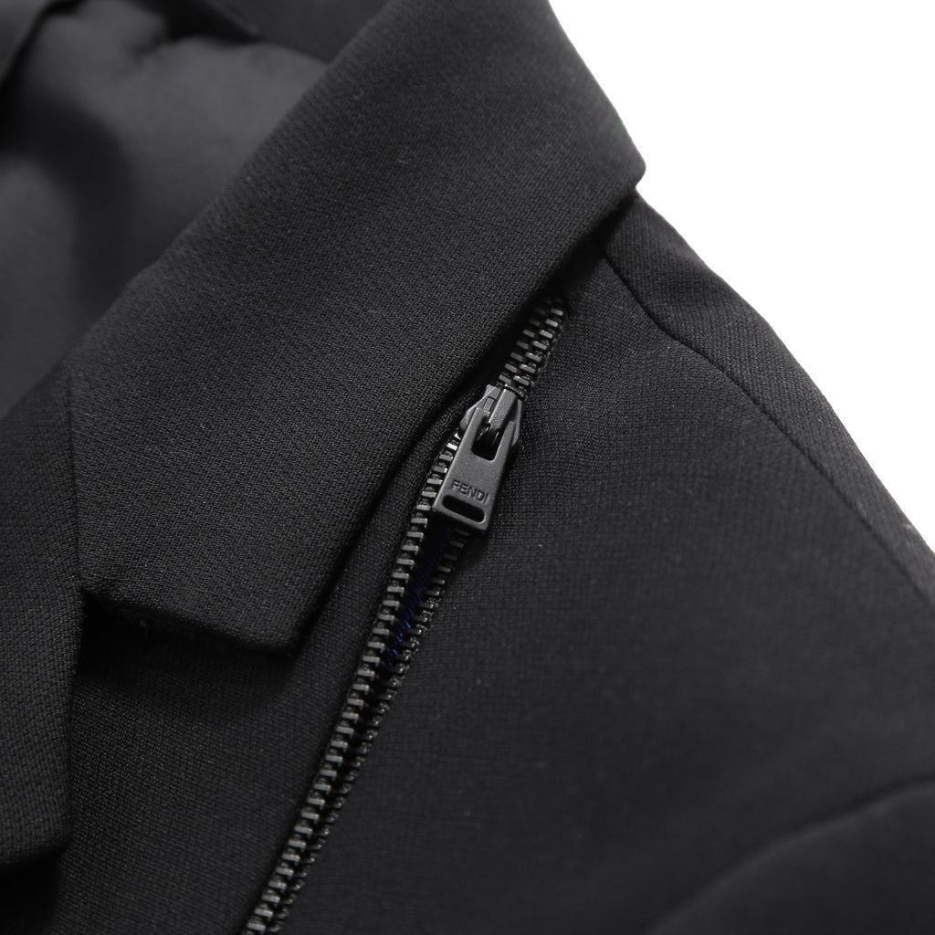 新品 FENDI フェンディ / 21AW ジップアップ ディティール 2B テーラード ジャケット / ブレザー / FJ0642 AGYA / size 48 (BLACK x BLUE)