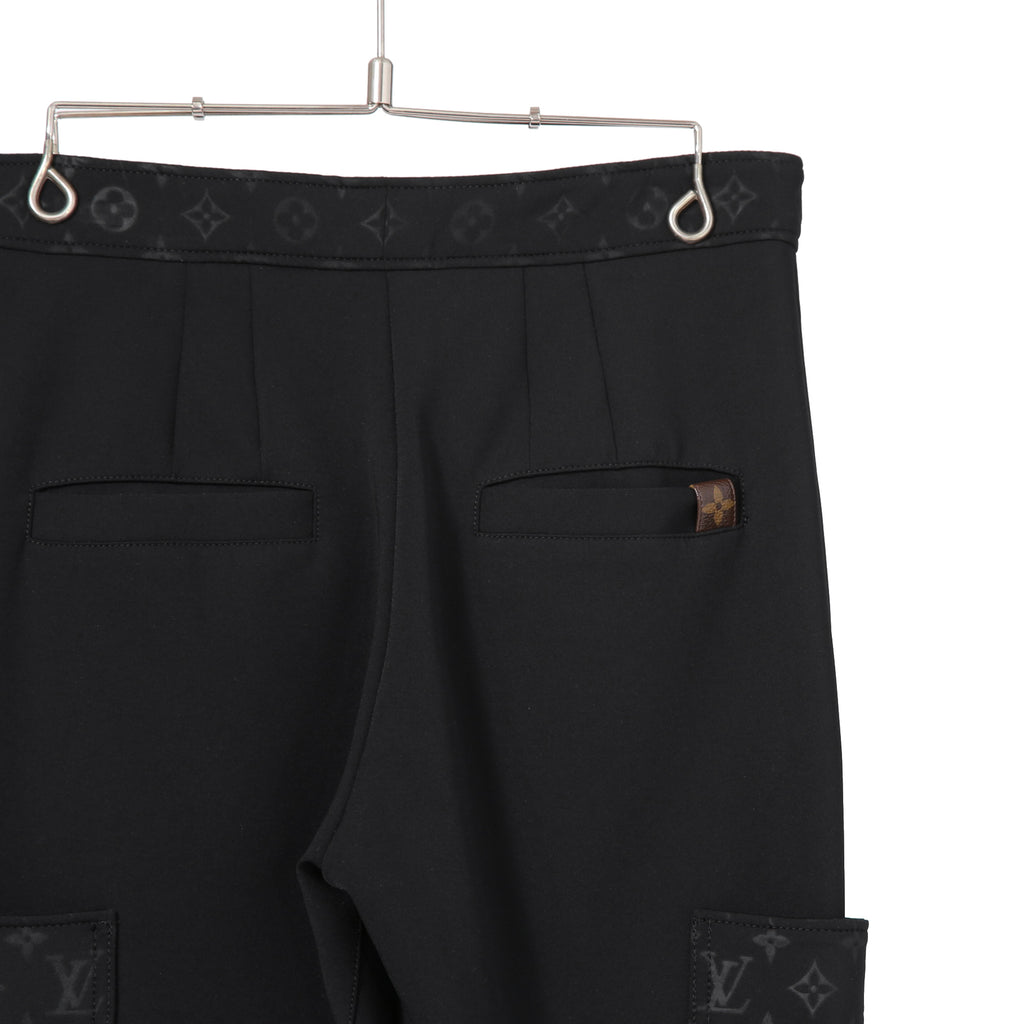 LOUIS VUITTON ルイヴィトン / 22SS 美品 モノグラムディテールカーゴ パンツ / 1A9EQA / size 38 (BLACK)