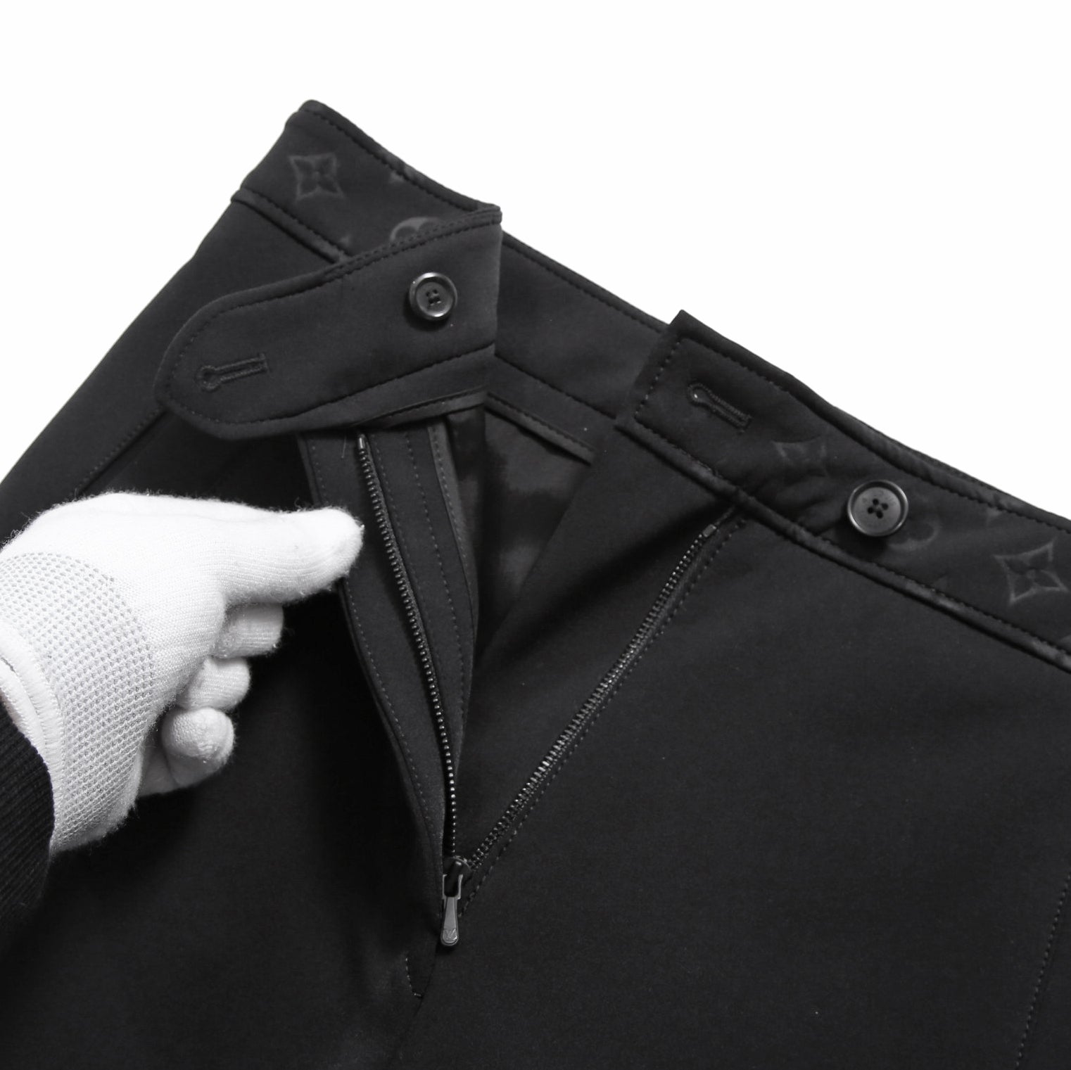 LOUIS VUITTON ルイヴィトン / 22SS 美品 モノグラムディテールカーゴ パンツ / 1A9EQA / size 38 (BLACK)