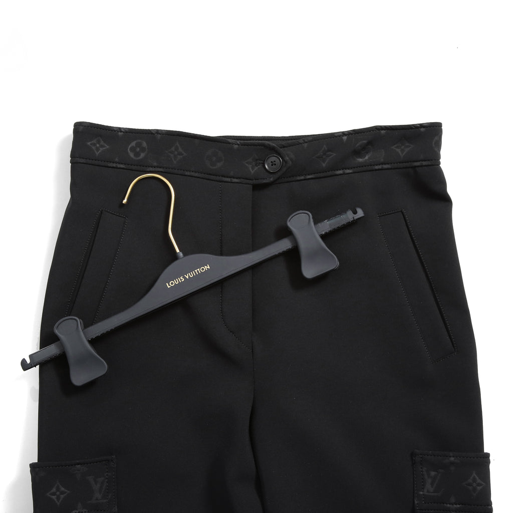 LOUIS VUITTON ルイヴィトン / 22SS 美品 モノグラムディテールカーゴ パンツ / 1A9EQA / size 38 (BLACK)