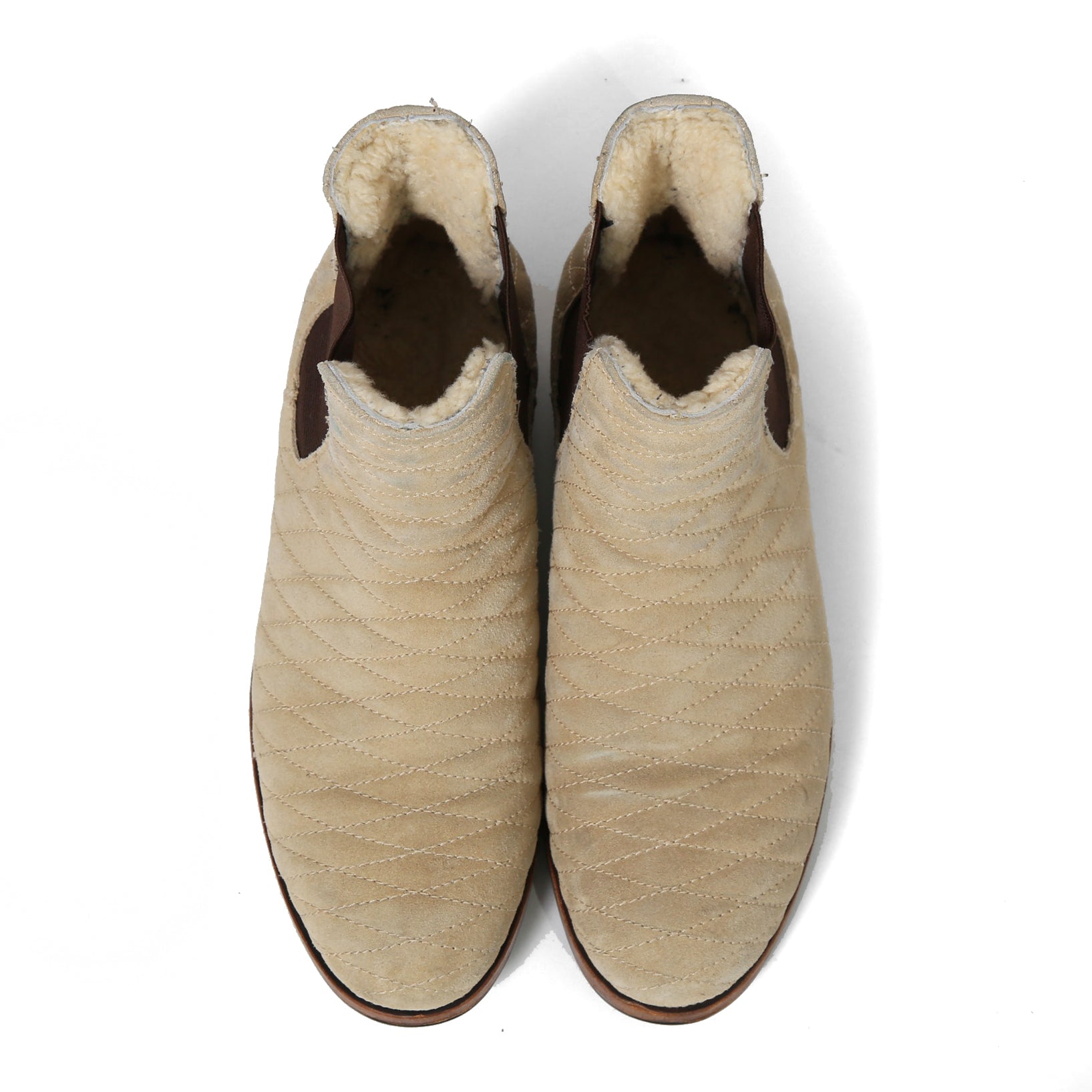 AKM エイケイエム / DIA SIDE GOA BOOTS / キルティング ボア ブーツ / size 42 (BEIGE)