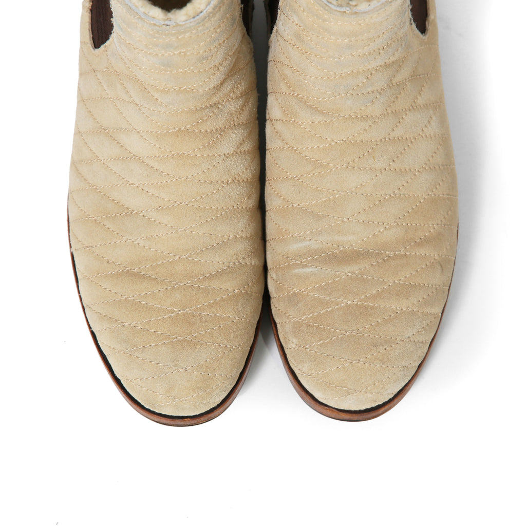 AKM エイケイエム / DIA SIDE GOA BOOTS / キルティング ボア ブーツ / size 42 (BEIGE)