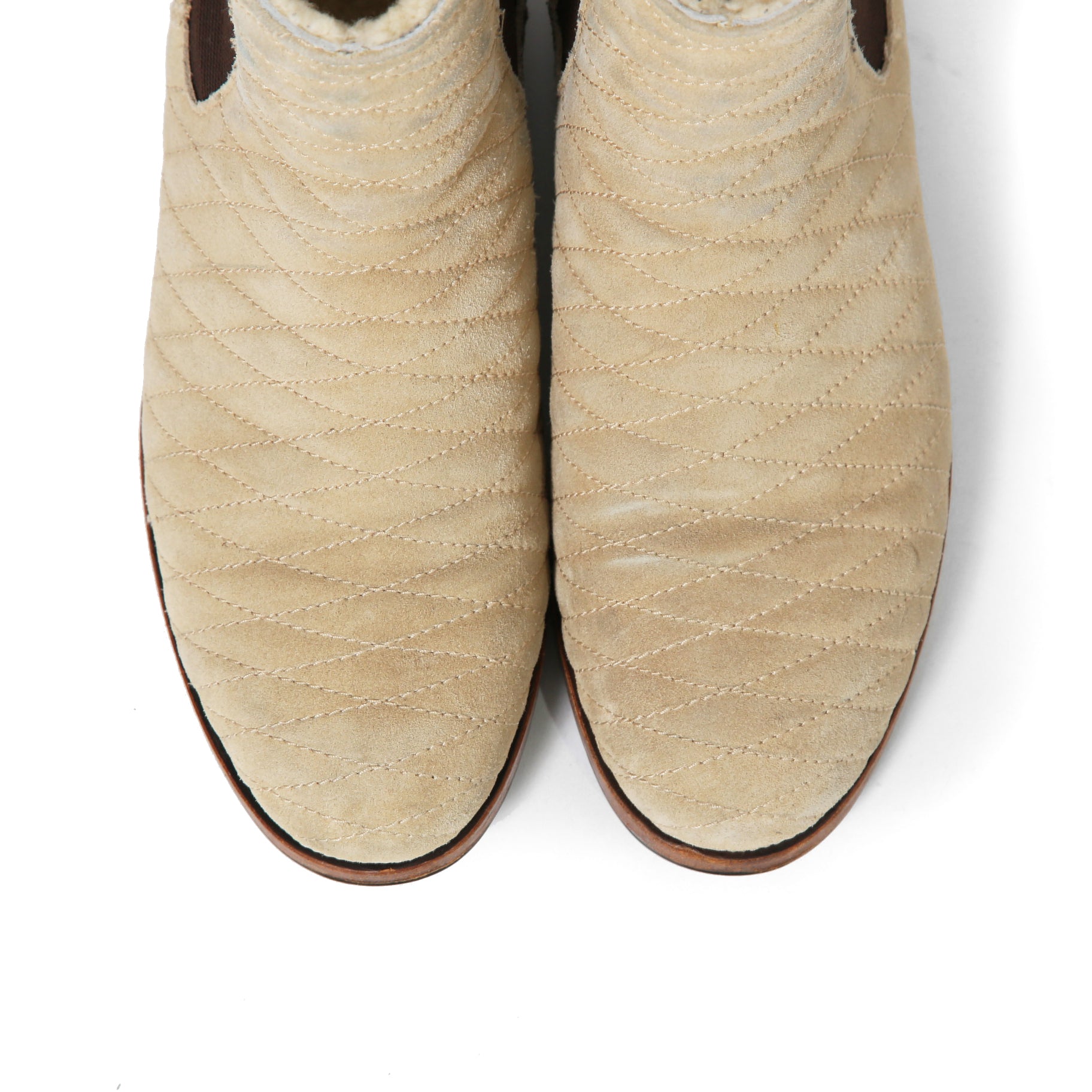 AKM エイケイエム / DIA SIDE GOA BOOTS / キルティング ボア ブーツ / size 42 (BEIGE)