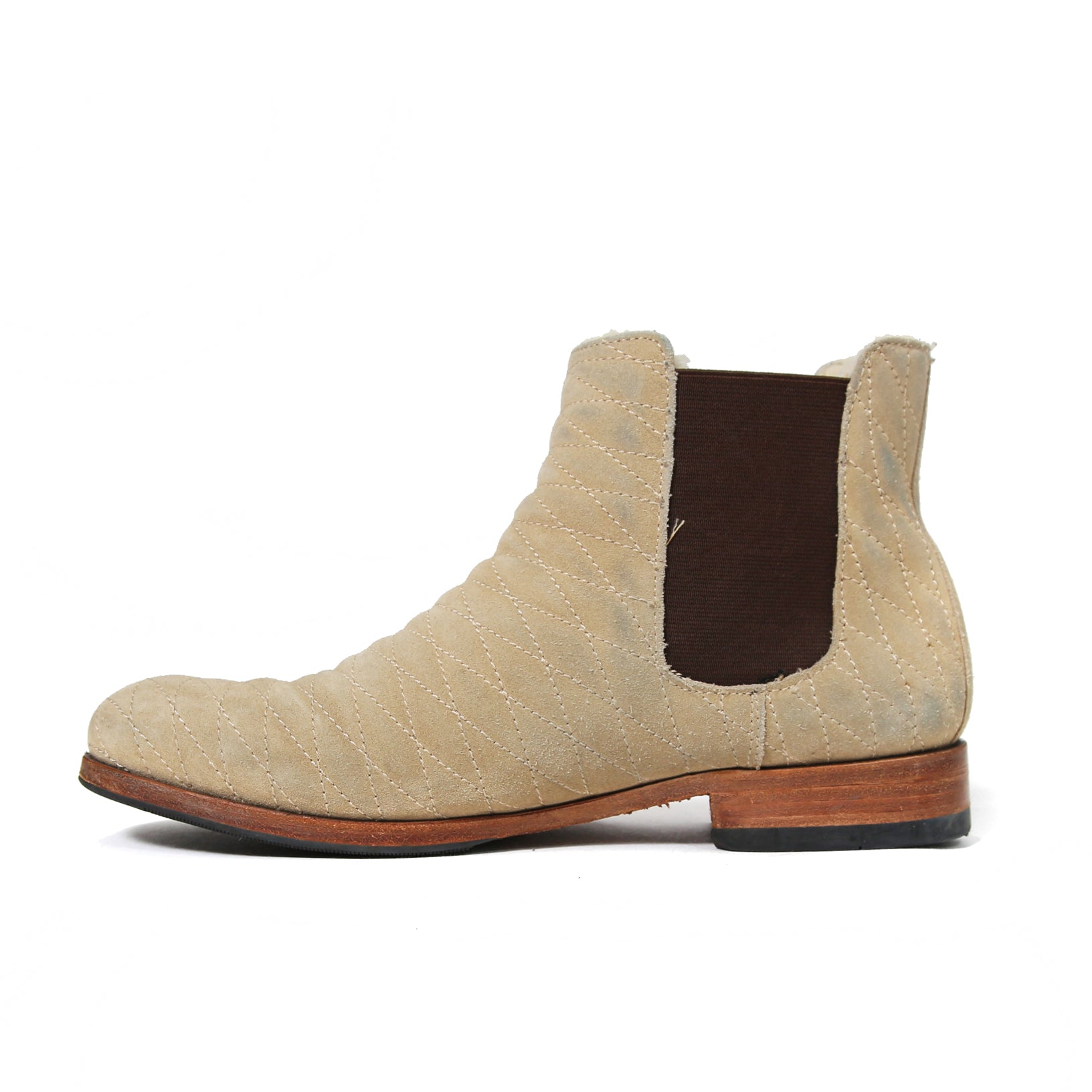 AKM エイケイエム / DIA SIDE GOA BOOTS / キルティング ボア ブーツ / size 42 (BEIGE)