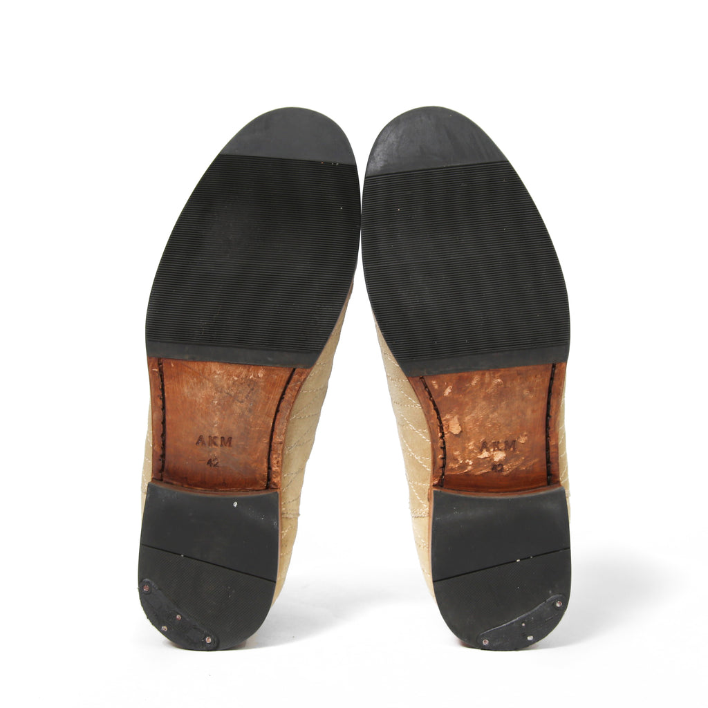 AKM エイケイエム / DIA SIDE GOA BOOTS / キルティング ボア ブーツ / size 42 (BEIGE)