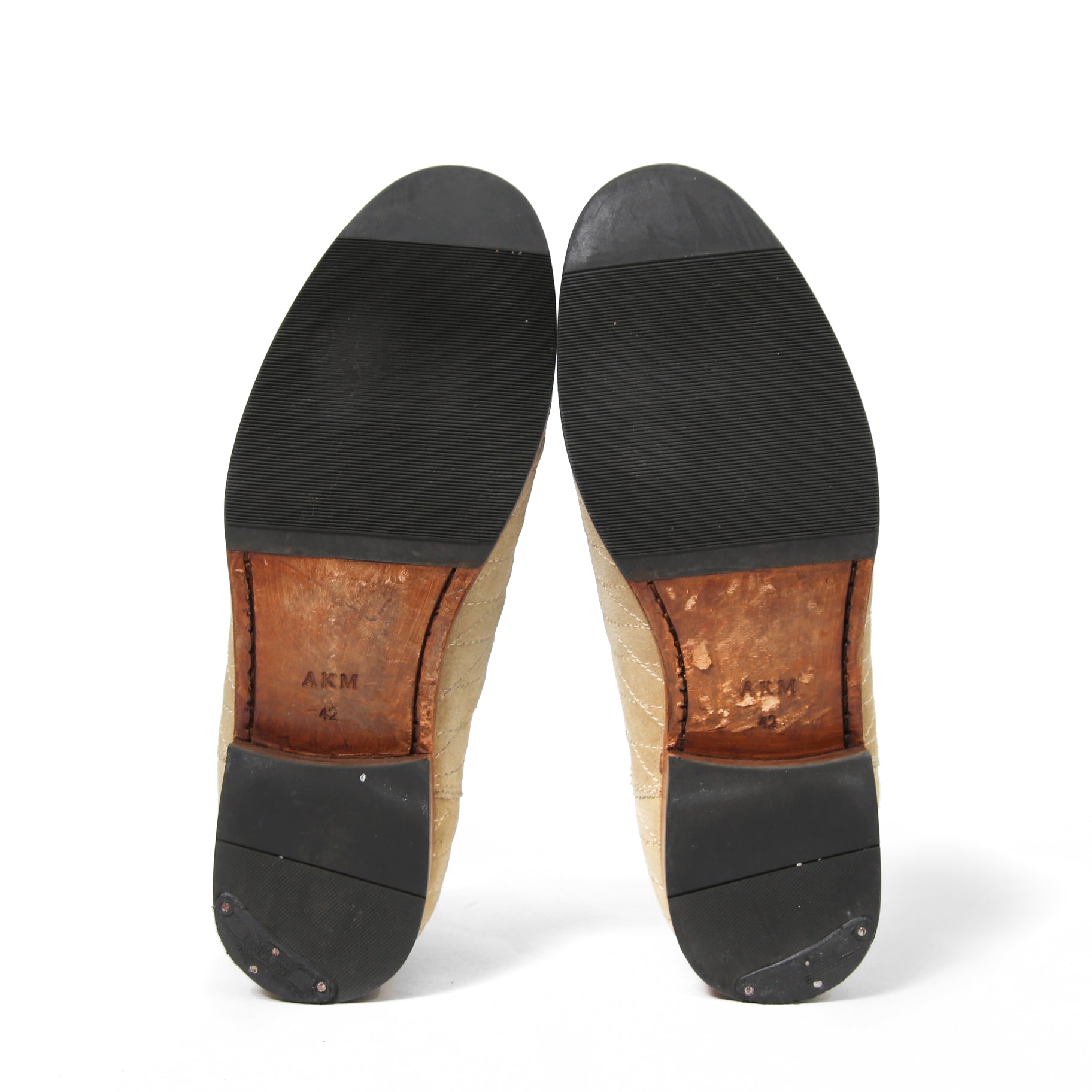 AKM エイケイエム / DIA SIDE GOA BOOTS / キルティング ボア ブーツ / size 42 (BEIGE)