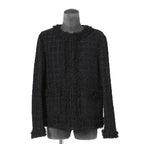 NOTANDUM ノウタンダム / 21AW ラメ糸混 オリジナル ツイード ノーカラー ジャケット / 21-NA-JK01 / size M (BLACK)