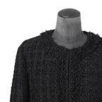 NOTANDUM ノウタンダム / 21AW ラメ糸混 オリジナル ツイード ノーカラー ジャケット / 21-NA-JK01 / size M (BLACK)