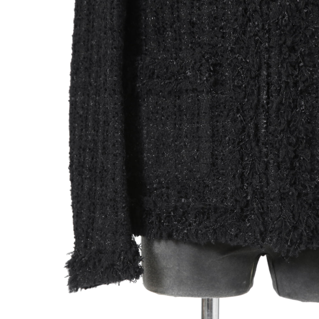 NOTANDUM ノウタンダム / 21AW ラメ糸混 オリジナル ツイード ノーカラー ジャケット / 21-NA-JK01 / size M (BLACK)