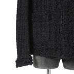 NOTANDUM ノウタンダム / 21AW ラメ糸混 オリジナル ツイード ノーカラー ジャケット / 21-NA-JK01 / size M (BLACK)