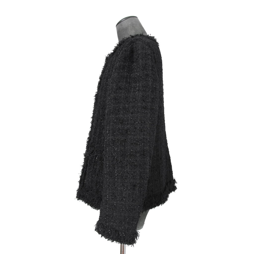 NOTANDUM ノウタンダム / 21AW ラメ糸混 オリジナル ツイード ノーカラー ジャケット / 21-NA-JK01 / size M (BLACK)