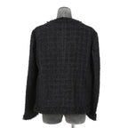 NOTANDUM ノウタンダム / 21AW ラメ糸混 オリジナル ツイード ノーカラー ジャケット / 21-NA-JK01 / size M (BLACK)