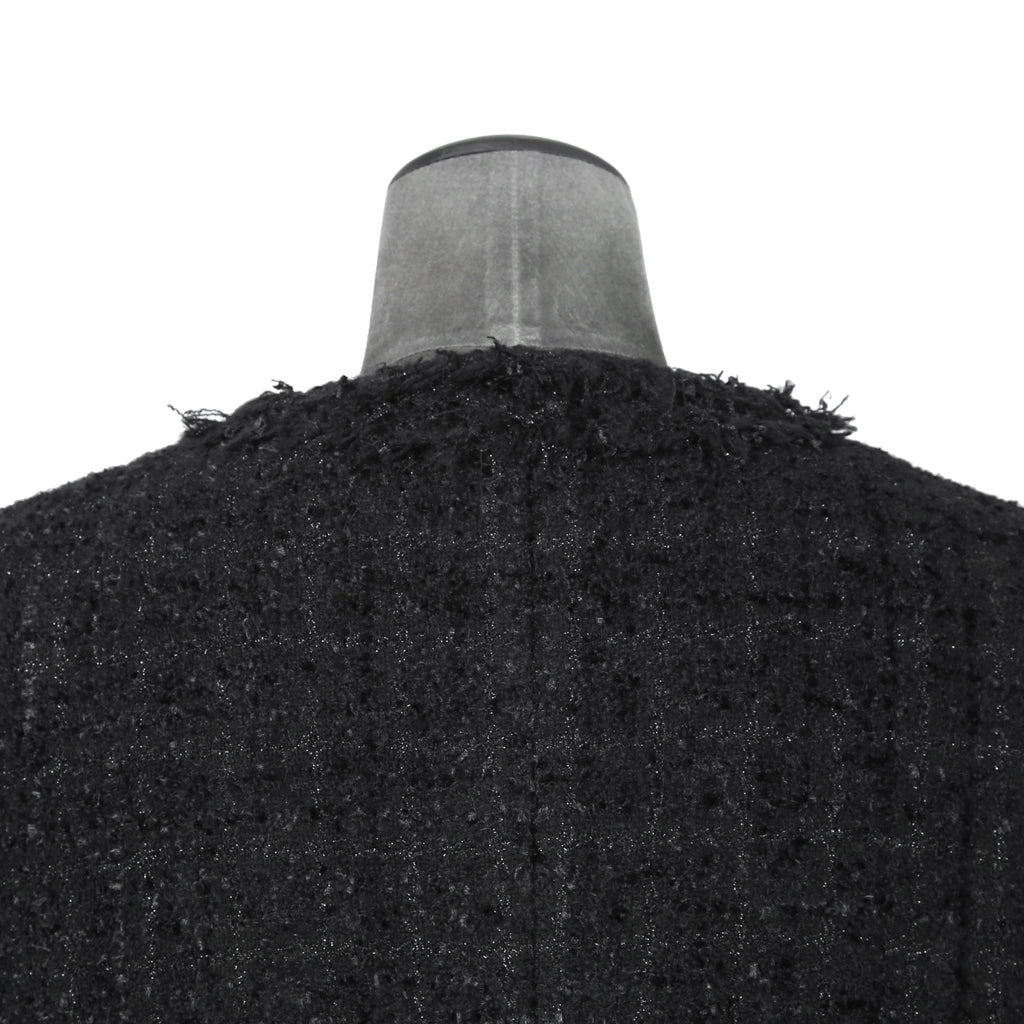 NOTANDUM ノウタンダム / 21AW ラメ糸混 オリジナル ツイード ノーカラー ジャケット / 21-NA-JK01 / size M (BLACK)