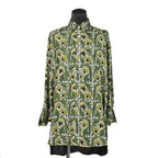 LOEWE x William De Morgan/ 2019 ロエベ x ウィリアム・ド・モーガン / イエローカーネーション プリント シルク 長袖シャツ / size M (YELLOW x GREEN)