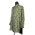 LOEWE x William De Morgan/ 2019 ロエベ x ウィリアム・ド・モーガン / イエローカーネーション プリント シルク 長袖シャツ / size M (YELLOW x GREEN)