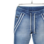 RESOUND CLOTHING リサウンドクロージング / 24SS 美品 EX denim jersey EDGE PT DIND デニム ジャージー エッジラインパンツ / RC32-ST-014D / size 1 (L.INDIGO)