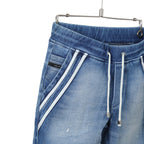 RESOUND CLOTHING リサウンドクロージング / 24SS 美品 EX denim jersey EDGE PT DIND デニム ジャージー エッジラインパンツ / RC32-ST-014D / size 1 (L.INDIGO)