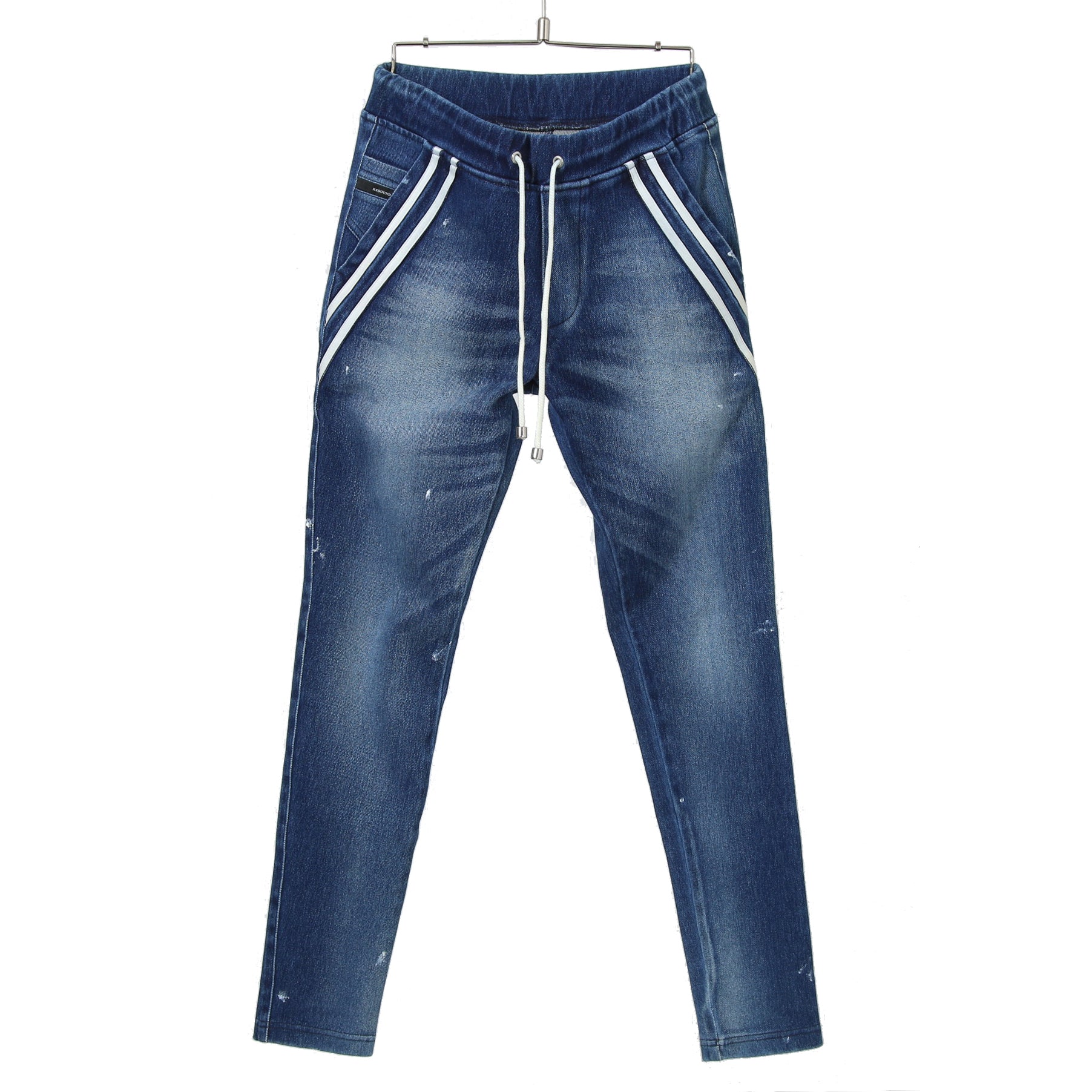 RESOUND CLOTHING リサウンドクロージング / 24SS 美品 EX denim jersey EDGE PT DIND デニム ジャージー エッジラインパンツ / RC32-ST-014D  / size 1 (INDIGO)