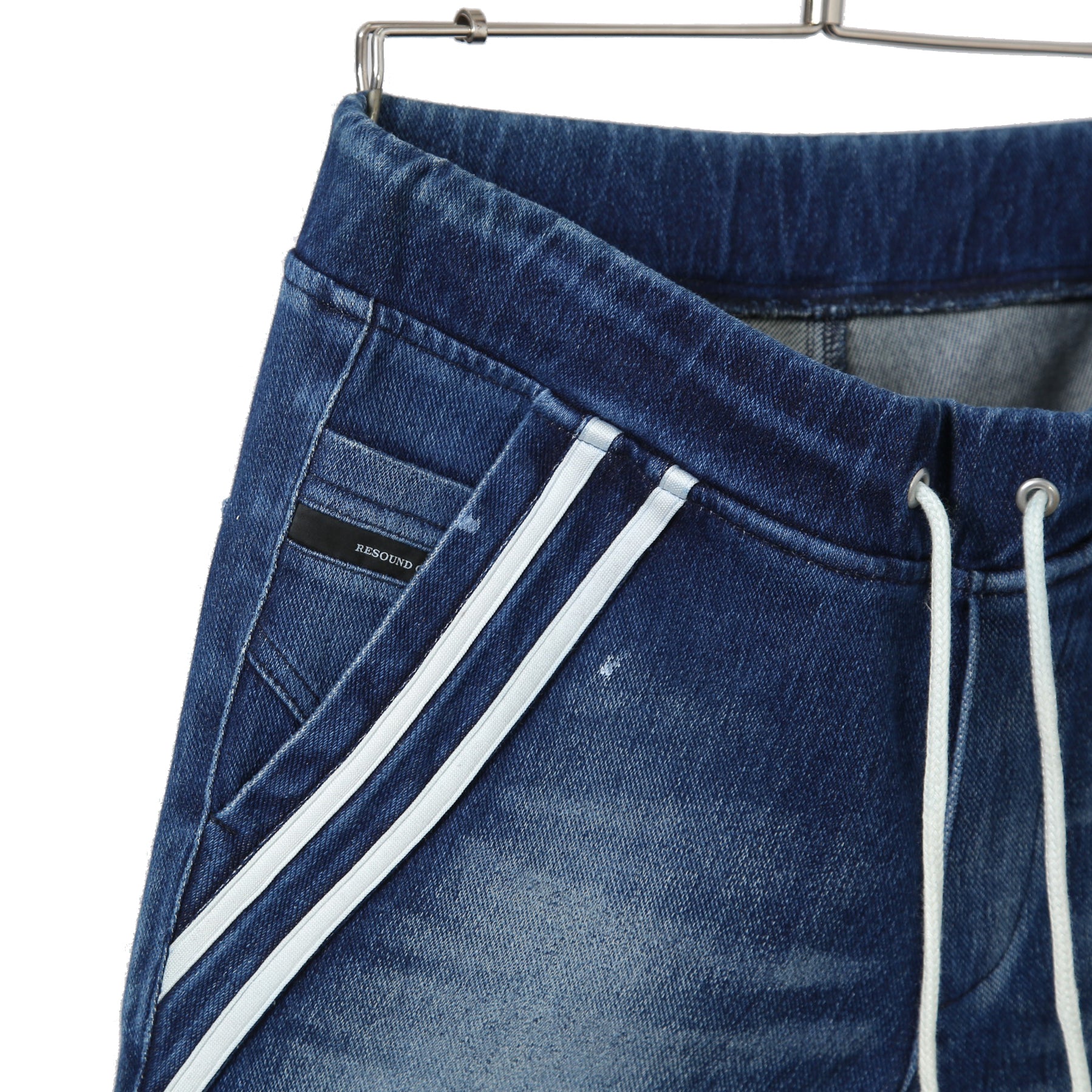 RESOUND CLOTHING リサウンドクロージング / 24SS 美品 EX denim jersey EDGE PT DIND デニム ジャージー エッジラインパンツ / RC32-ST-014D  / size 1 (INDIGO)