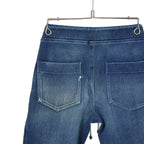 RESOUND CLOTHING リサウンドクロージング / 24SS 美品 EX denim jersey EDGE PT DIND デニム ジャージー エッジラインパンツ / RC32-ST-014D  / size 1 (INDIGO)