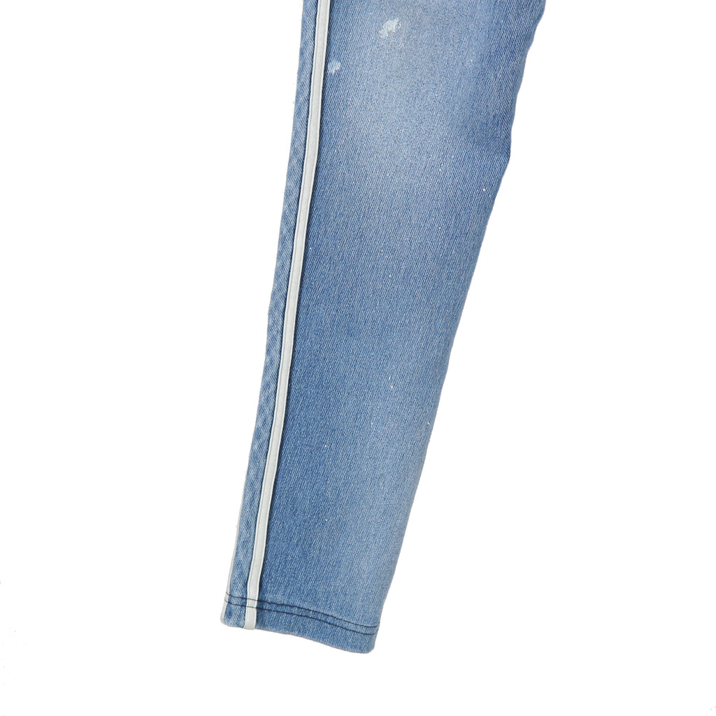 RESOUND CLOTHING リサウンドクロージング / 美品 EX denim jersey BLIND LINE PT/DIND サイドライン デニムジャージ パンツ スキニー / RC28-ST-008D / size 1 (INDIGO)