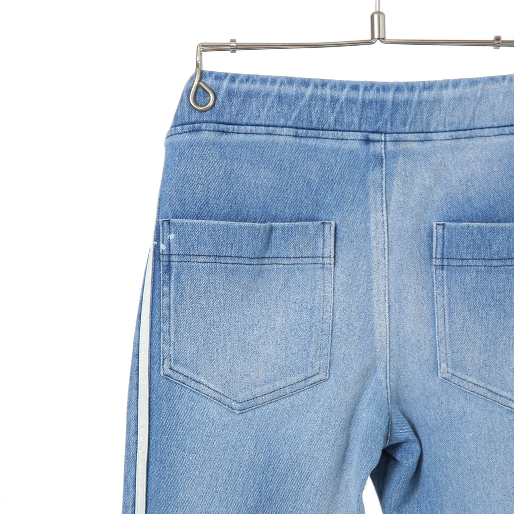 RESOUND CLOTHING リサウンドクロージング / 美品 EX denim jersey BLIND LINE PT/DIND サイドライン デニムジャージ パンツ スキニー / RC28-ST-008D / size 1 (INDIGO)