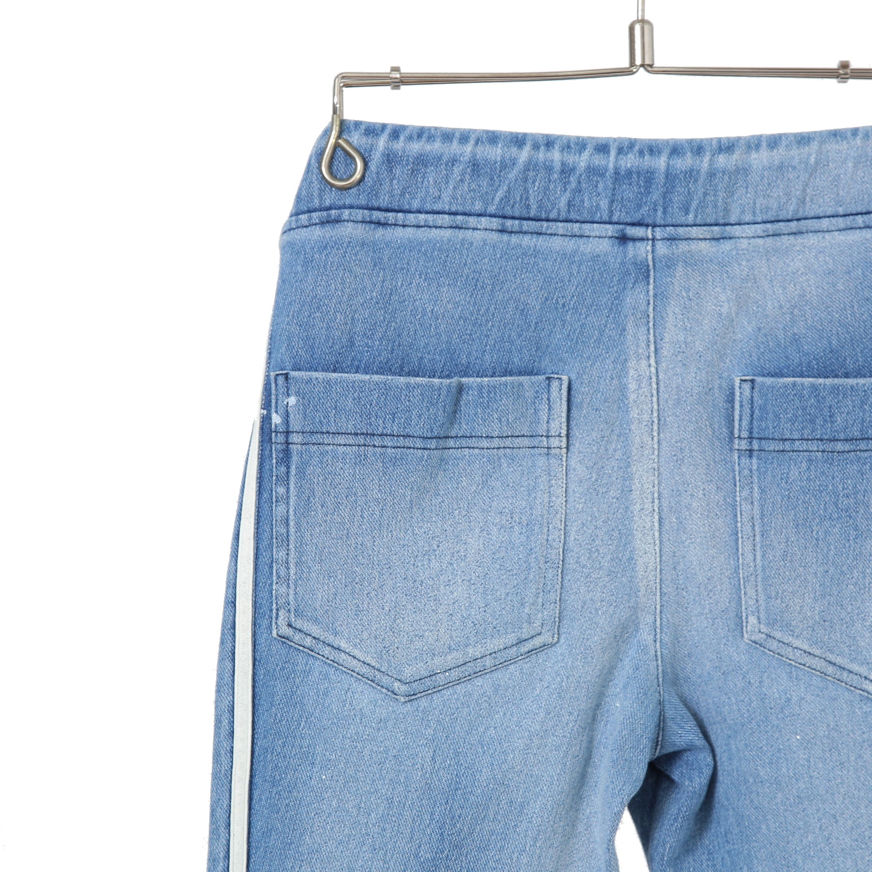 RESOUND CLOTHING リサウンドクロージング / 美品 EX denim jersey BLIND LINE PT/DIND サイドライン デニムジャージ パンツ スキニー / RC28-ST-008D / size 1 (INDIGO)